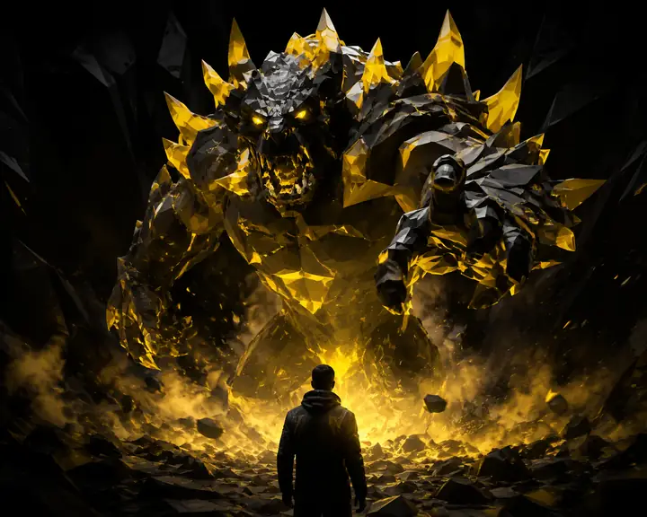 Low-Poly-Monster mit PBR-Texturen