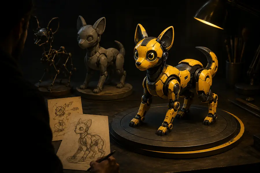 Fertiges stilisiertes 3D-Objekt zur weiteren Verfeinerung
